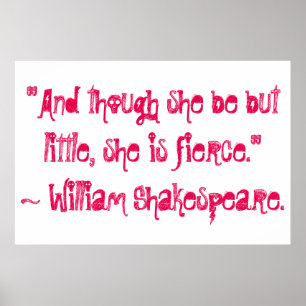 "Och även om hon bara är liten, är hon hård." Poster