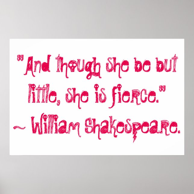 "Och även om hon bara är liten, är hon hård." Poster (Framsidan)