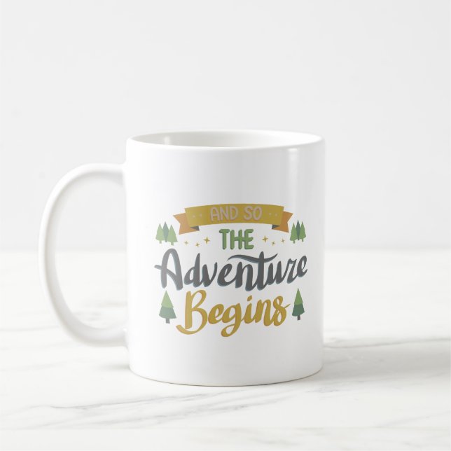 och äventyr börjar alltså kaffemugg (Vänster)