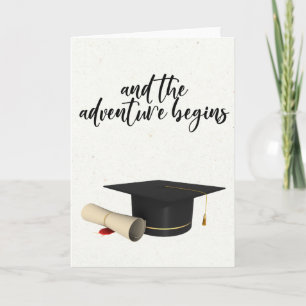 Och Äventyr börjar diplomet Studenten Kort