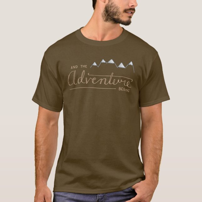 Och äventyr börjar manar T-tröja Tee Shirt (Framsida)
