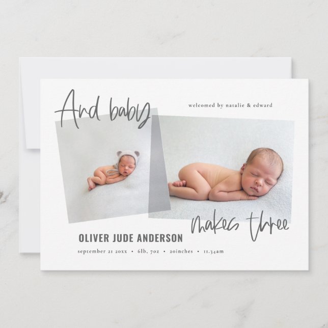 Och baby gör tre foto-moderna förlossningar meddelande (Framsida)