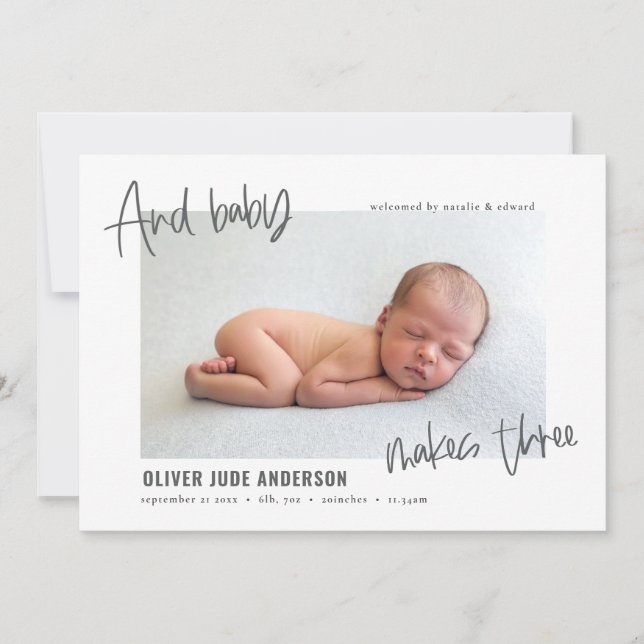 Och baby gör tre fotomoder meddelande (Framsida)