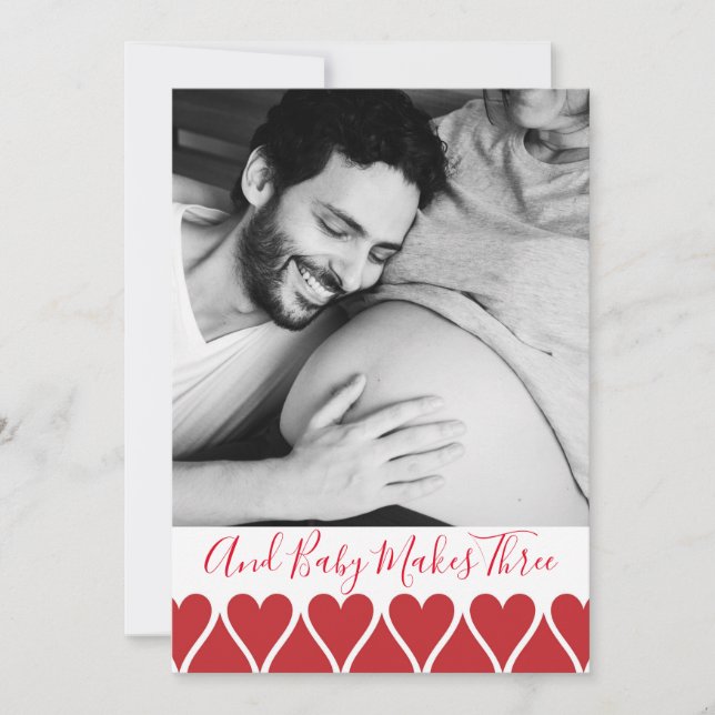 Och Baby gör tre meddelanden om fotoGravid (Framsida)