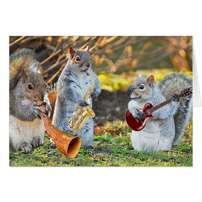 Och bandet spelade på hälsningskort (Framsidan Horizontal)