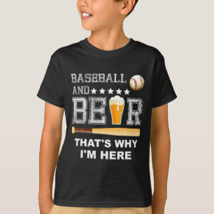 Och baseboll öl skämt pappa fäder t shirt