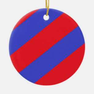 och blåttrandar julgransprydnad keramik