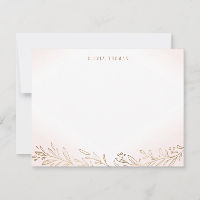  och botaniska personliger i guld anteckningskort (Framsida)