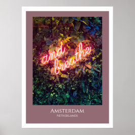 Och Breathe Neon-signatur Poster