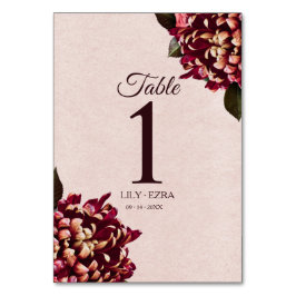 och burgundisk bordsnummer