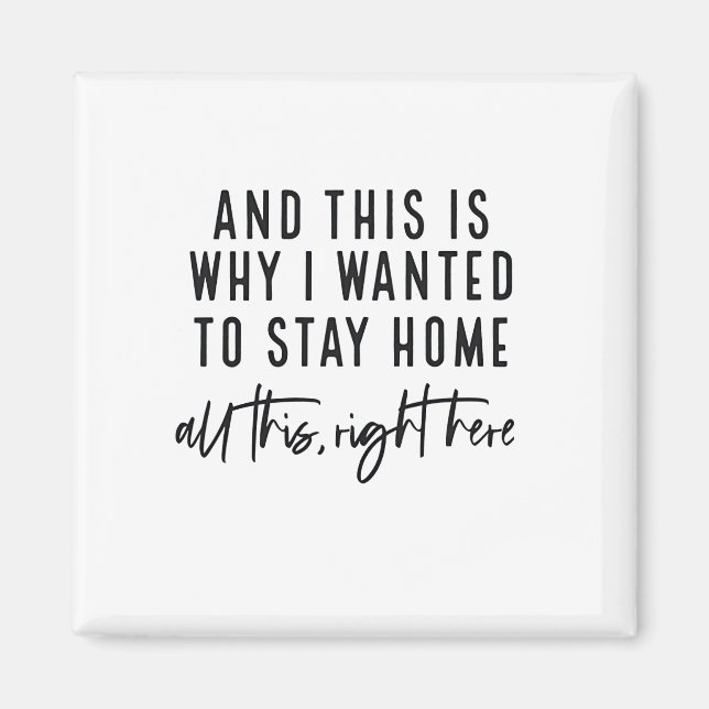 Och därför vill jag stanna hemma magnet (Framsidan)