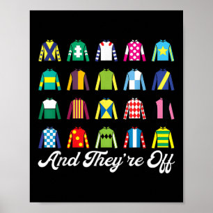 Och de är av Tävlan Derby Day Funny Silke Poster