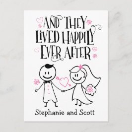 Och de levde lyckligt till slut Postkort Vykort