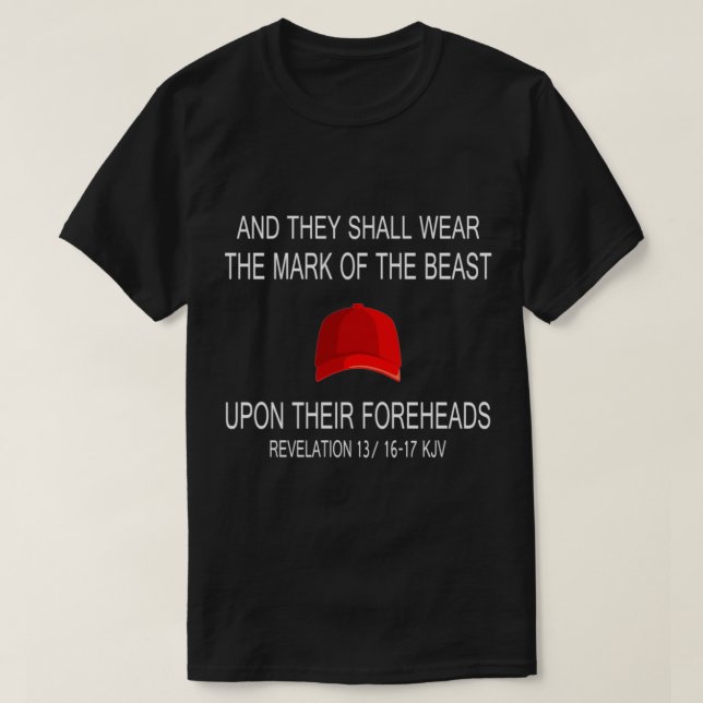 Och de ska bära beastens markering på t shirt (Design framsida)