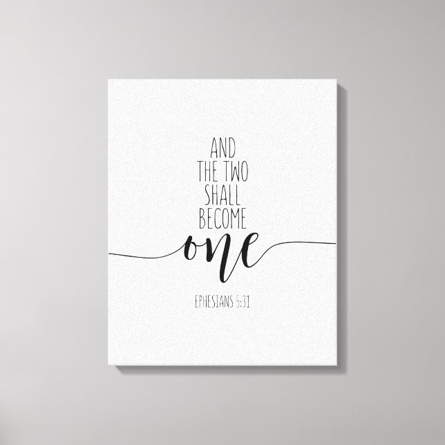 Och de två blir en, Efesierna 5:31 Canvastryck (Framsida)