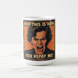 Och det är så du återgäldar mig! kaffemugg