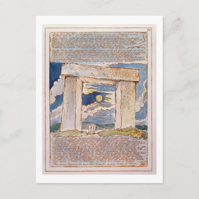 "Och det här är formen av mäktig hand..", tallrik  Vykort (Framsida)