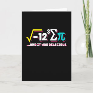 Och det var ren math Physics Cake Paj Kort