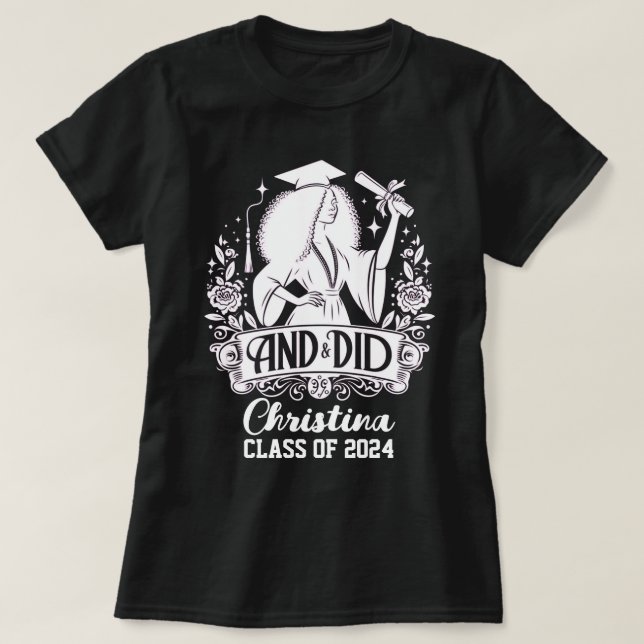 OCH DID Urban Female Silhouette Trendig Studenten T Shirt (Design framsida)