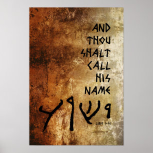 Och din Shalt kallar hans Namn Yeshua Poster