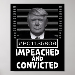 Och dömde Felon 45 Lustigt anti-Trump Mugshot Poster