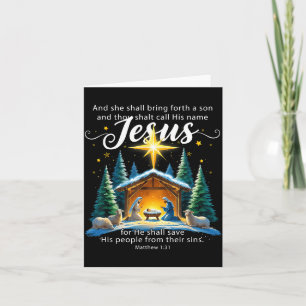 Och du skall kalla hans namn Jesus Födelse Kristus Kort