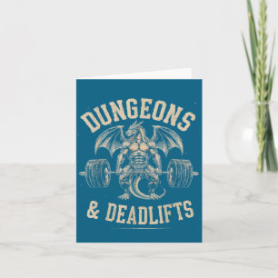 Och Dungeons Dödlift Gym Tränings Fantasi Kort