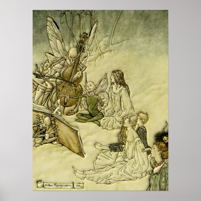 Och en Fairy Sång - Arthur Rackham Poster (Framsidan)