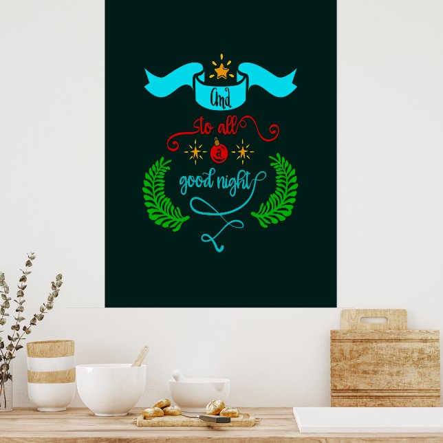 Och en god natt jul, typografi, ZSG Poster (Kök)