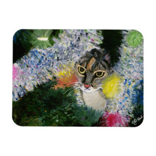 Och en katt i Julgran Magnet