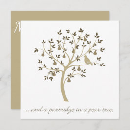 Och en partril i ett päron träd inbjudningar