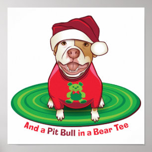 Och en Pit Bull i en björn Poster