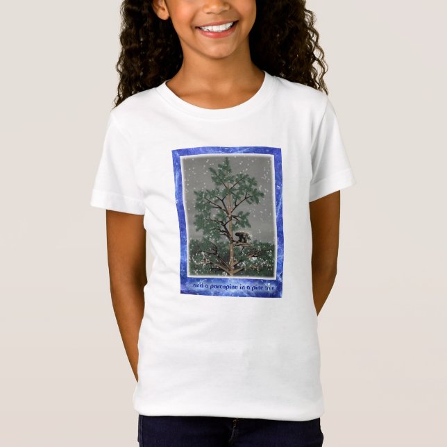 Och en porcupin i Gräs Träd T Shirt (Framsida)