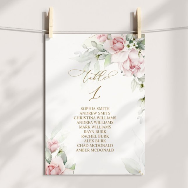  och eukalyptus Bordsnummer 1 Sittdiagram (Skapare uppladdad)