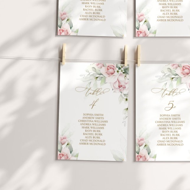  och eukalyptus Bordsnummer 4 Sittdiagram (Skapare uppladdad)