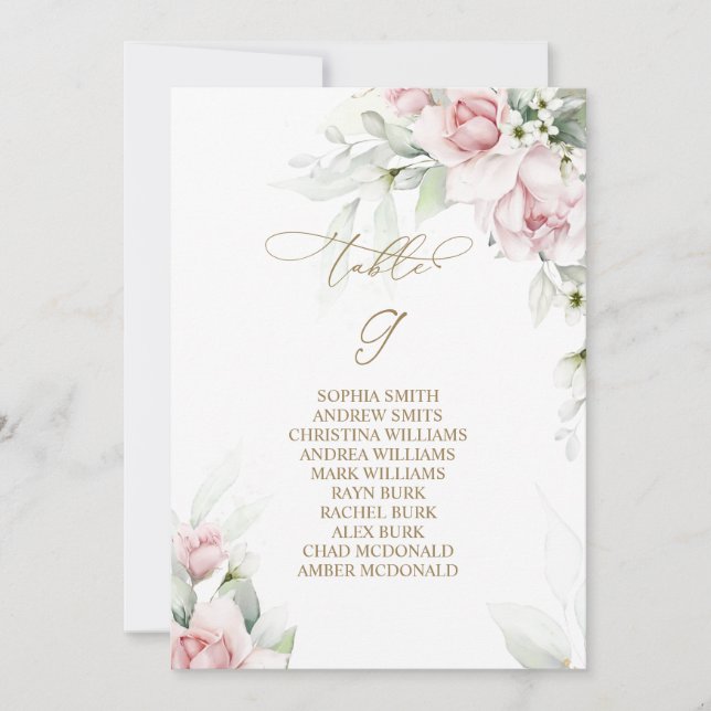  och eukalyptus Bordsnummer 9 Sittdiagram (Framsida)