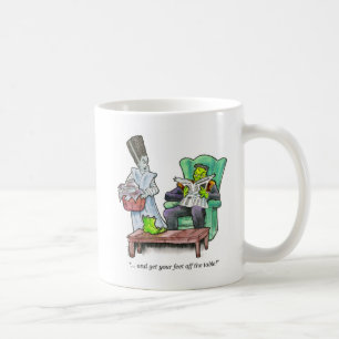 "..Och få bort fötterna från bord!" kaffe mugg! Kaffemugg