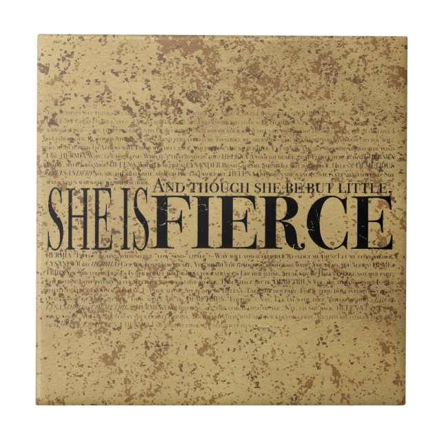 Och fast hon är men lite, är hon fierce. kakelplatta (Framsidan)