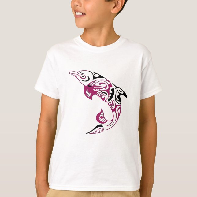 Och för delfintatueringen för svarten steg den t shirt (Framsida)