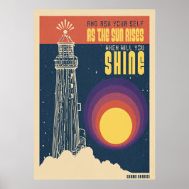 och fråga dig själv när sol stiger poster