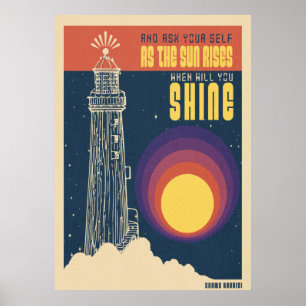 och fråga dig själv när sol stiger poster