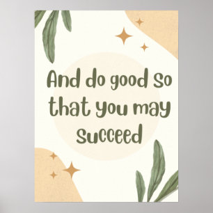 Och gör Bra så minimalistisk citat Poster