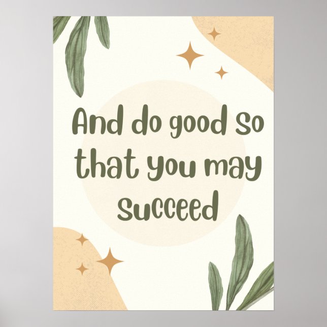 Och gör Bra så minimalistisk citat Poster (Framsidan)