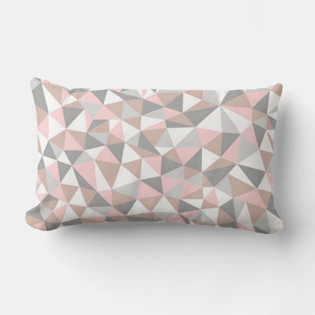  OCH GRÅTT GEOMETRIC MÖNSTER PILLOW LUMBARKUDDE (Framsida)
