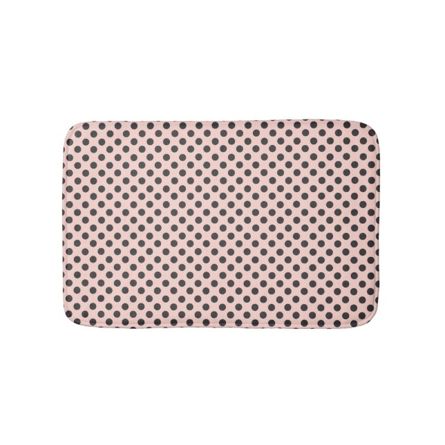  och Grått Polka Dot Bath Mat Badrumsmatta (Framsidan)