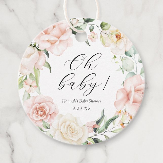  och grön Oh Baby Gåvor Etiketter (Framsida)