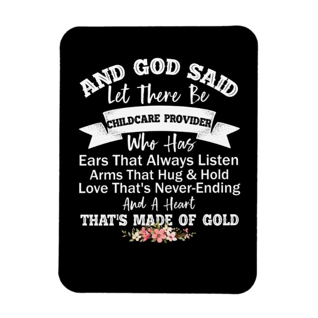 Och Gud sa att det skulle finnas en barnomsorgslev Magnet (Vertikal)