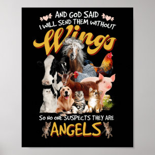 Och Gud sa att jag ska skicka dem utan Vingar Poster