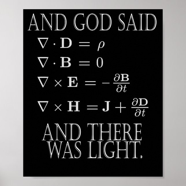 Och Gud sa Maxwell ekvation Poster (Framsidan)