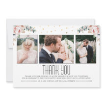  och Guld | Blommigt Bröllop Tack Photo